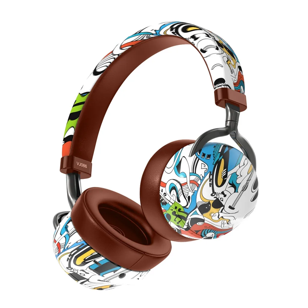 Складные Bluetooth 5 наушники над ухом Hi Fi стерео радио беспроводной микрофон