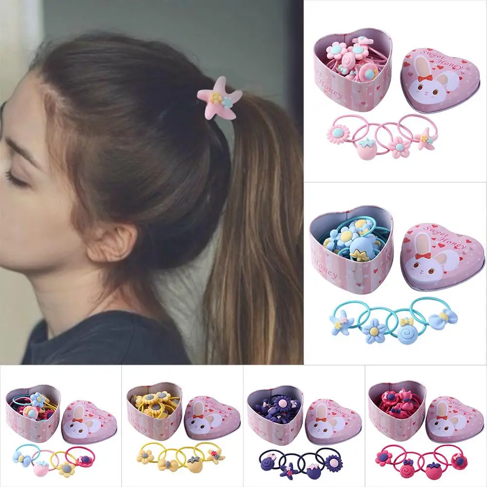 

20 штук нарисованной длинноволосой девочкой, Bands Резинки с подарочной коробке с персонажами из мультфильмов; Детские брюки с эластичной рези...