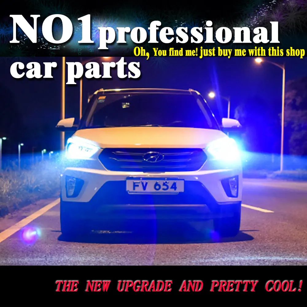 

car accessories For hyundai ix25 headlights For hyundai Creta LED head lamp Angel eye led DRL front light Bi-Xenon Lens xeno