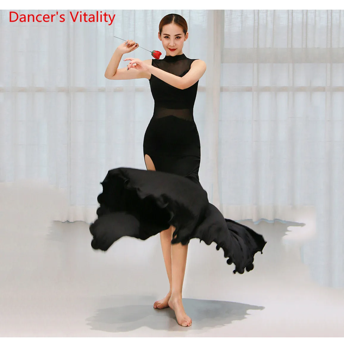 Новый стиль танец живота сексуальный топ с рукавами + юбка 2 шт. костюм для женщин