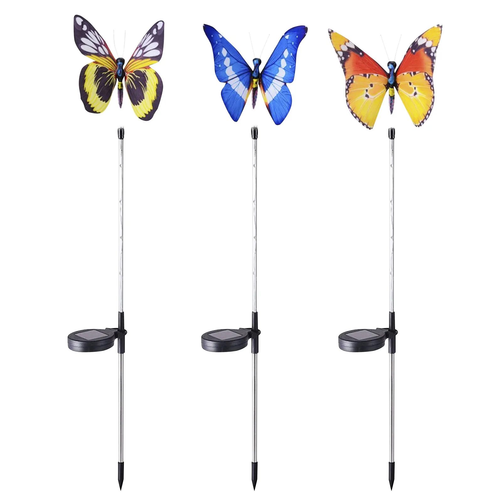 Фонарь бабочка на солнечной батарее s RGB светодиодсветодиодный Ландшафтная лампа