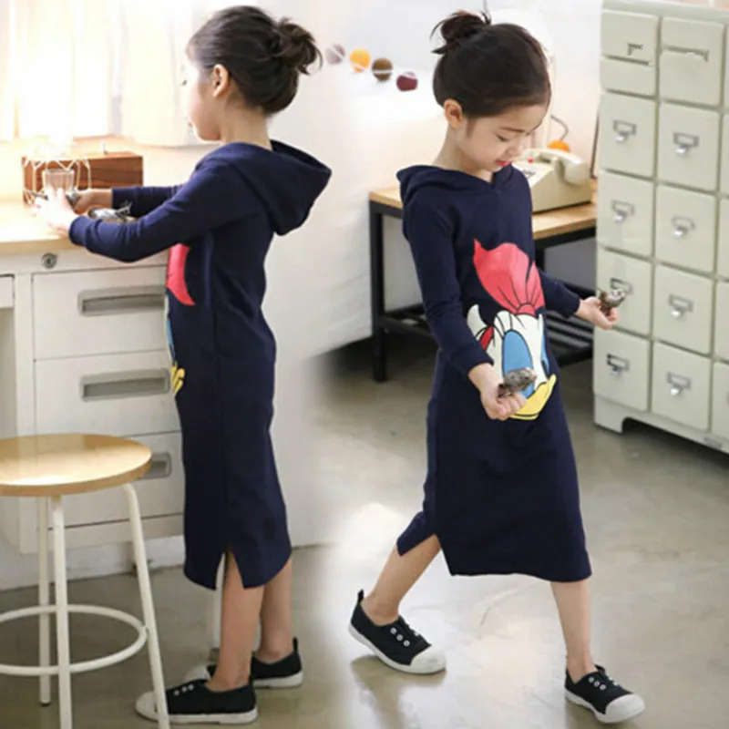 Детские платья 2019 г. Осенне-зимнее платье с длинными рукавами героями