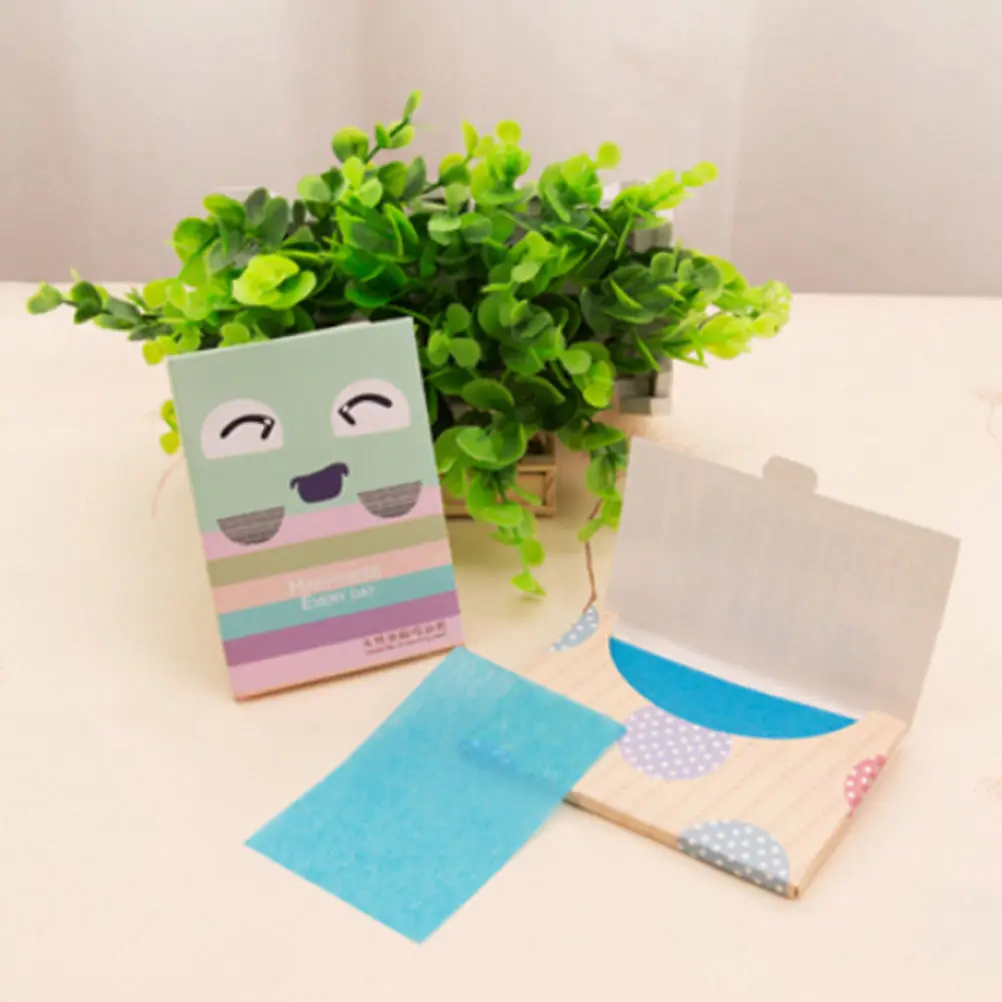

50 Sheets/Pack Makeup Facial Face Clean Oil Absorbing Blotting Papers Beauty Tools Pattern Random Hot Sale