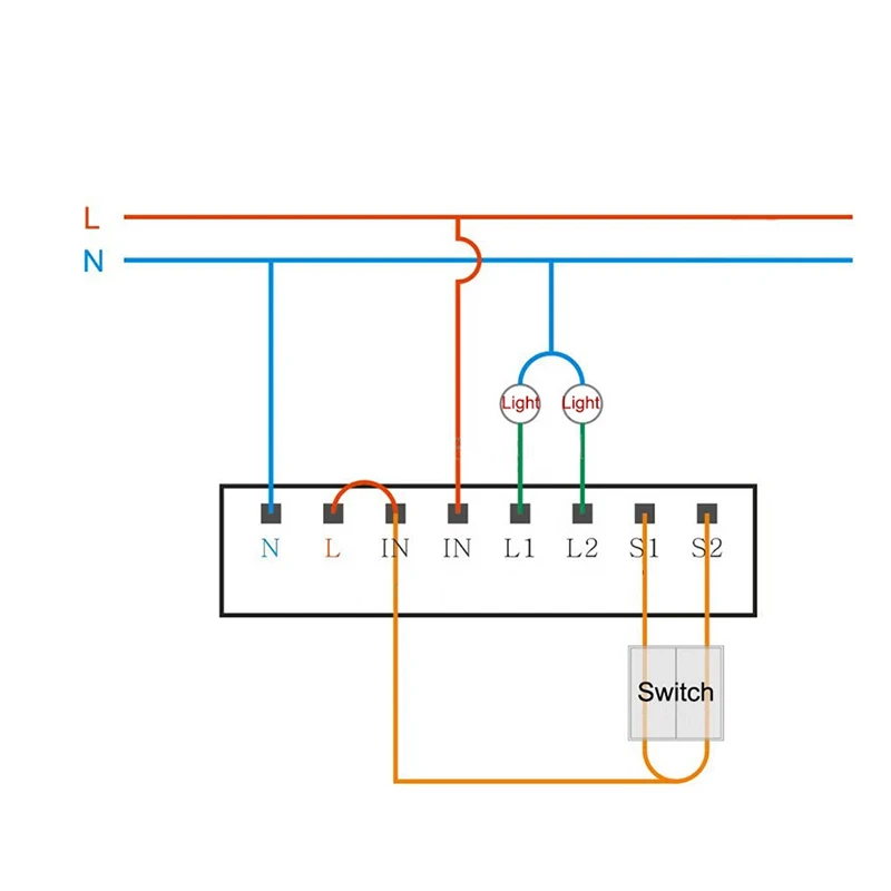 

2-way Wireless Relay Controller 2-channel Control Module Work for Mijia App Home Kit AUG889