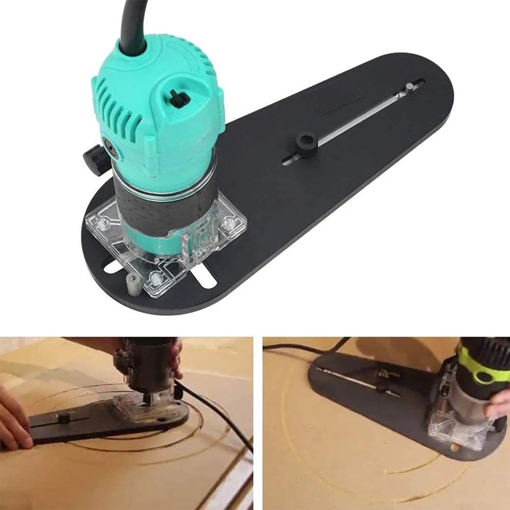 

Electric Hand Trimmer Wood Router Circle Cutting Jig Set Woodworking Milling Groove Power Tool Accessory Circle Cutting Jig Set