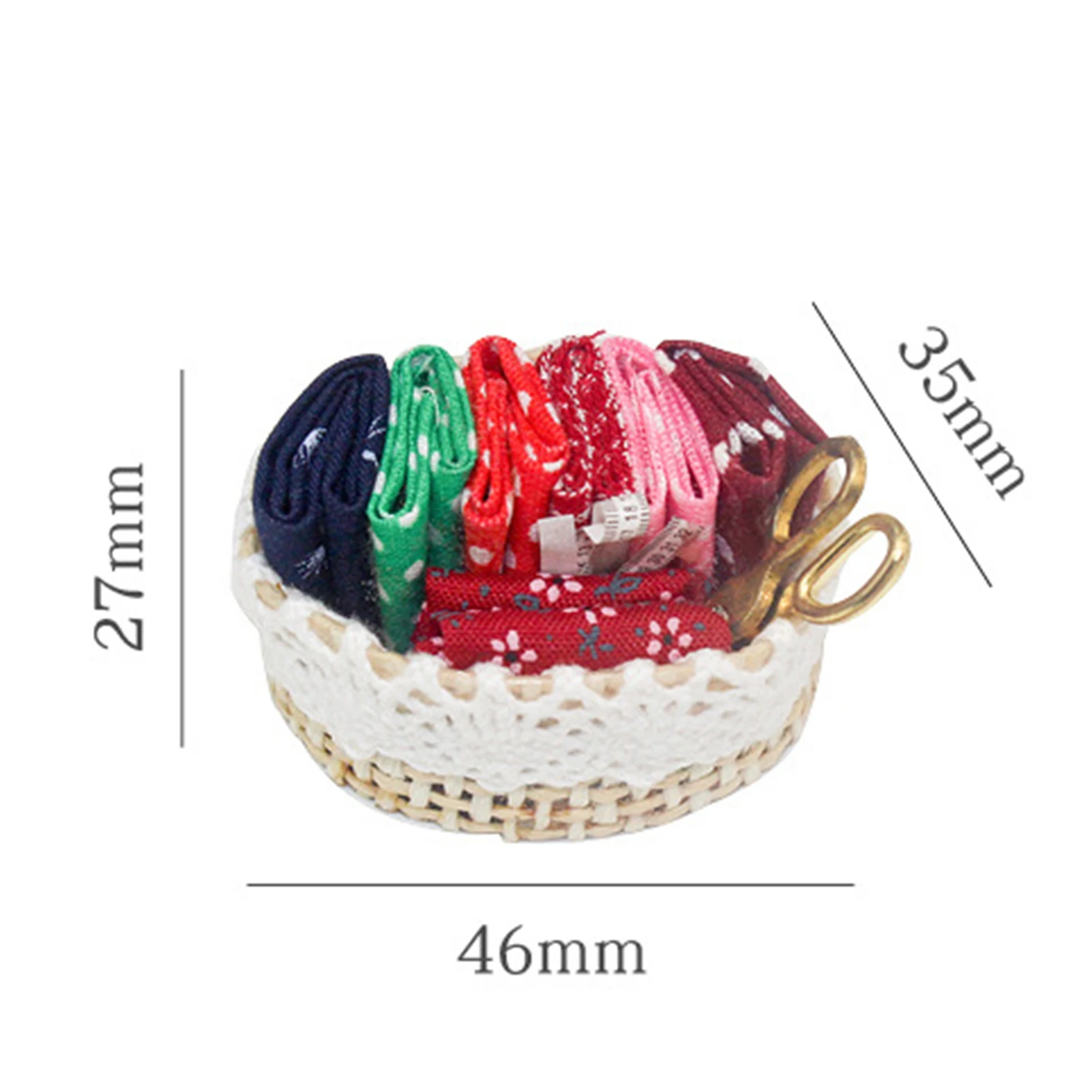 

1/12 Dollhouse Mini Sewing Cloth Material Tools Model Toy DIY Crafts Props Gift