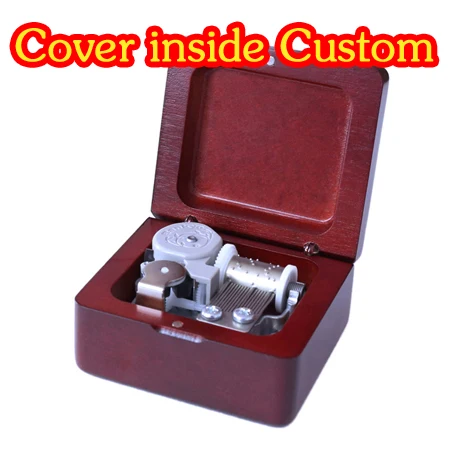 Cover inside Custom Ручной работы деревянная база сердце Музыкальная копилка подарок на день рождения для детей Рождественский подарок на день Святого Валентина специальные подарки для влюбленных, детская B - Цвет: Cover inside Custom