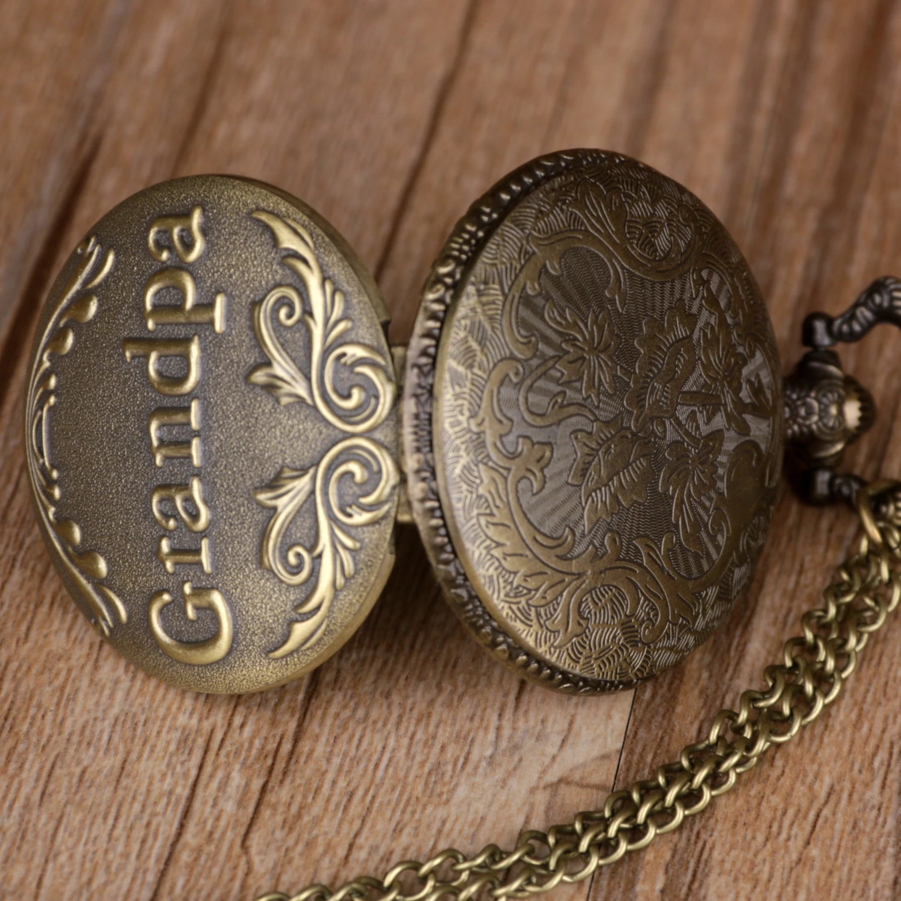 Антикварные кварцевые карманные часы в стиле ретро бронзовое ожерелье-цепочка
