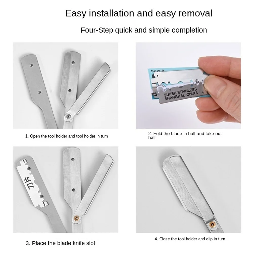 Стальной бритвенный Нож двойного цвета стальной станок с ручным ремонтом лезвие