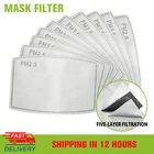 PM2.5 фильтр Маска Бумага фильтры с активированным углем для масок Анти Пыль дымка маска для лица для взрослых фильтр