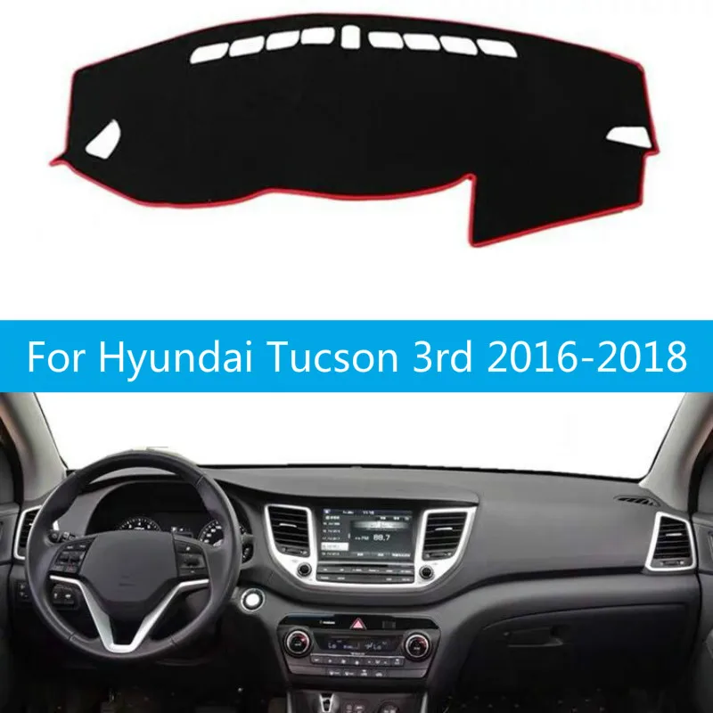 

Для Hyundai Tucson 3rd 2016 2017 2018 крышка приборной панели автомобиля авто коврик приборной панели коврик анти-УФ анти-скольжение анти-солнце