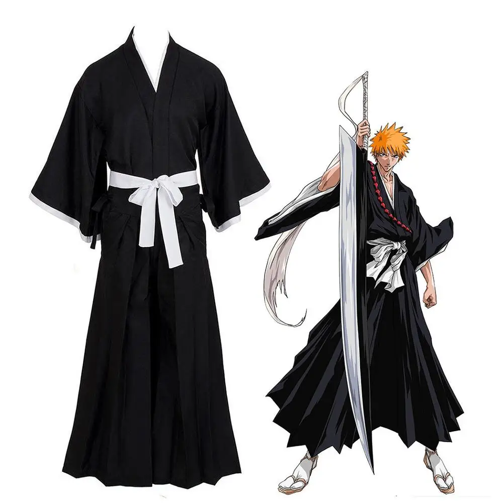 

Японский аниме отбеливатель Kurosaki Ichigo халат плащ, костюм для косплея