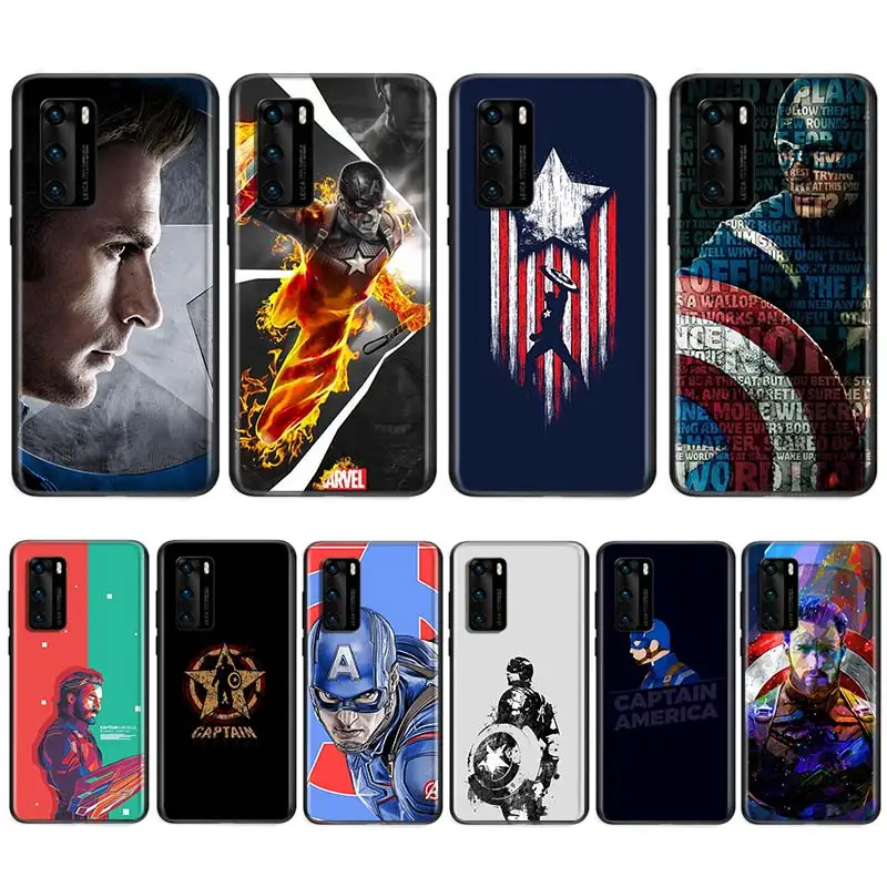 

Marvel Captain America Superhero For Huawei Nova 5i P Smart 2021 2020 Z S Plus Mate 40 RS 30 20 10 Pro Lite 2019 2018 Phone Case