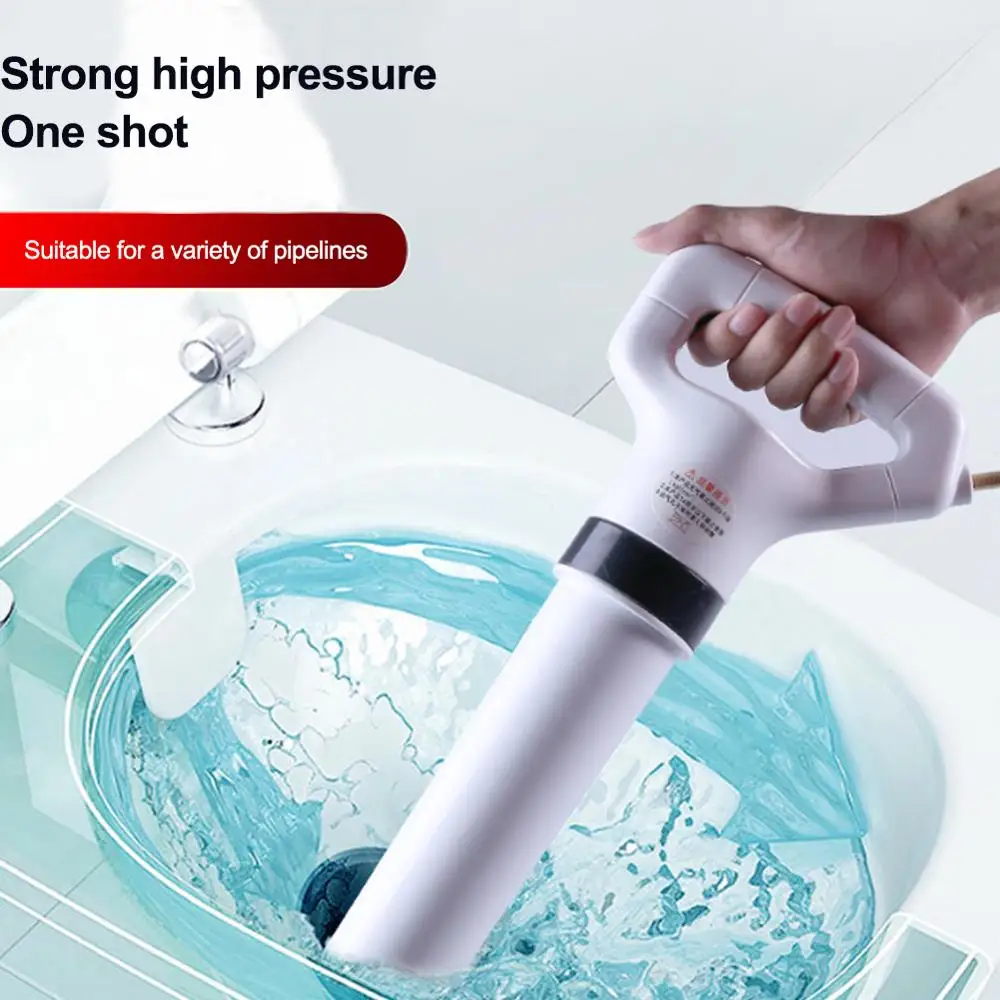 

High Pressure Bathroom Cleaner Dredge Toilet Sewer Dredger Poke The Toilet Suction Tool Toilet Pipe Blockage A Shot To Vent