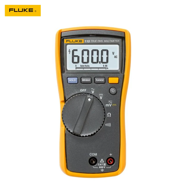 Fluke 110 True RMS мультиметр сопротивление непрерывность AC DC Вольт подсветка