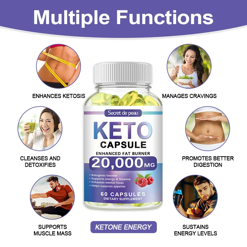 

SDP Keto Capsule BHB Exogenous Ketones Fat Burner & Appetite Suppressant Weight Loss Weight Loss Products For Women & Men