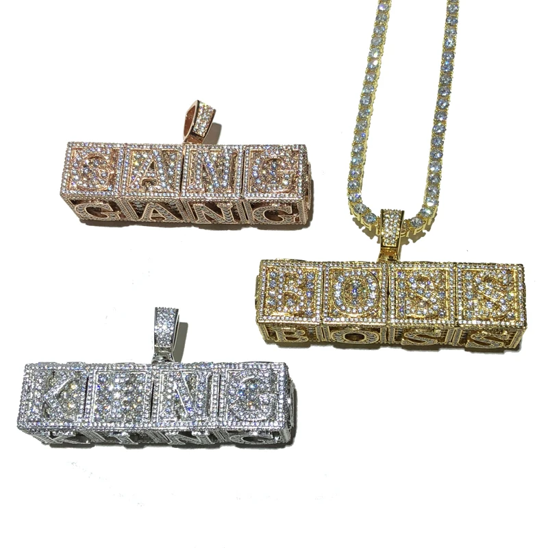 Тяжелое мужское ожерелье под заказ украшения из циркония со льдом|Подвески| |