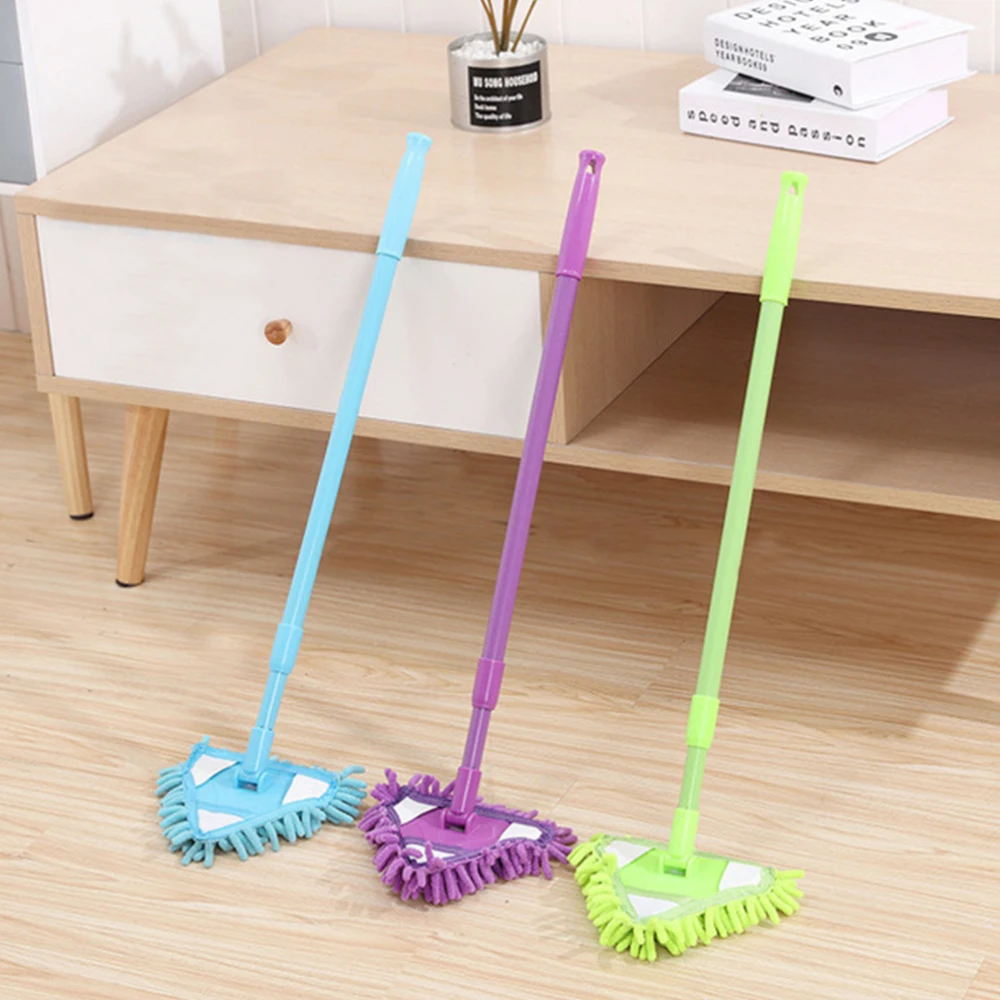 

Mini Lazy Triangle Cleaning Mop Without Dead Angle 180 Degree Retractable Adjustable Rotating Mop Dust Brush Home Clean Tools