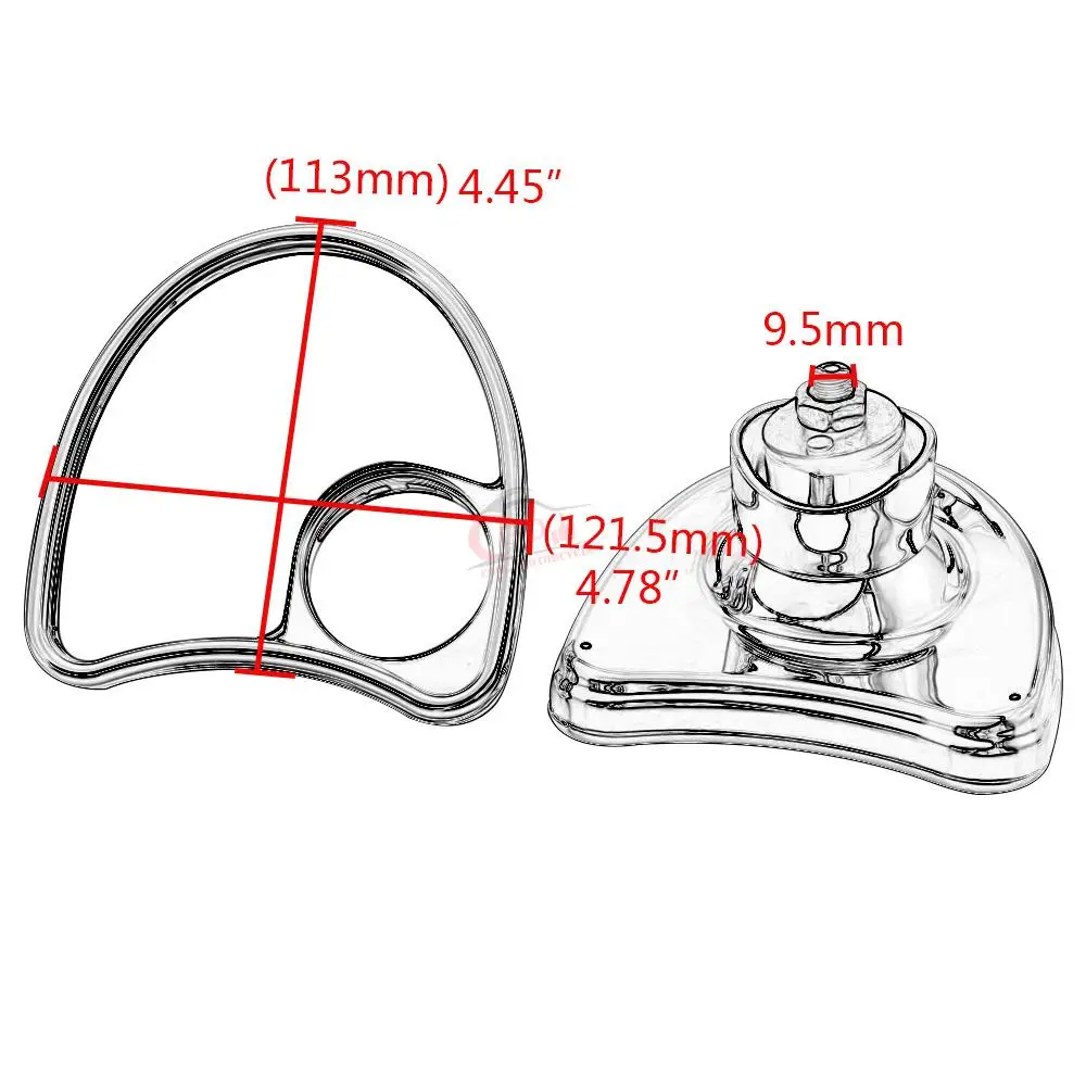 

Chrome blind spot Motorcycle rear view mirror Fairing Mount Mirrors For Harley Touring Street Electra Glide Trike 1996-2013