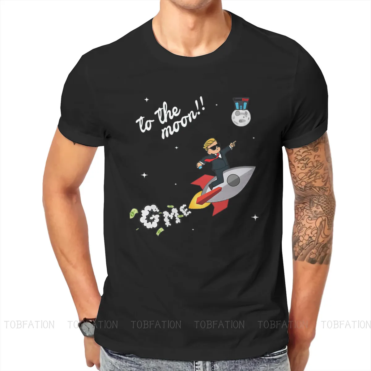 

To the Moon Unique TShirt Wallstreetbets WSB The Kid GameStop Stonks Casual Size S-6XL T Shirt Hot Sale T-shirt For Men Women