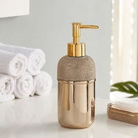 bathroom accessories set soap dispenser toothbrush holder gargle cup luxury wedding gifts goldsilver finished 6 pieces set