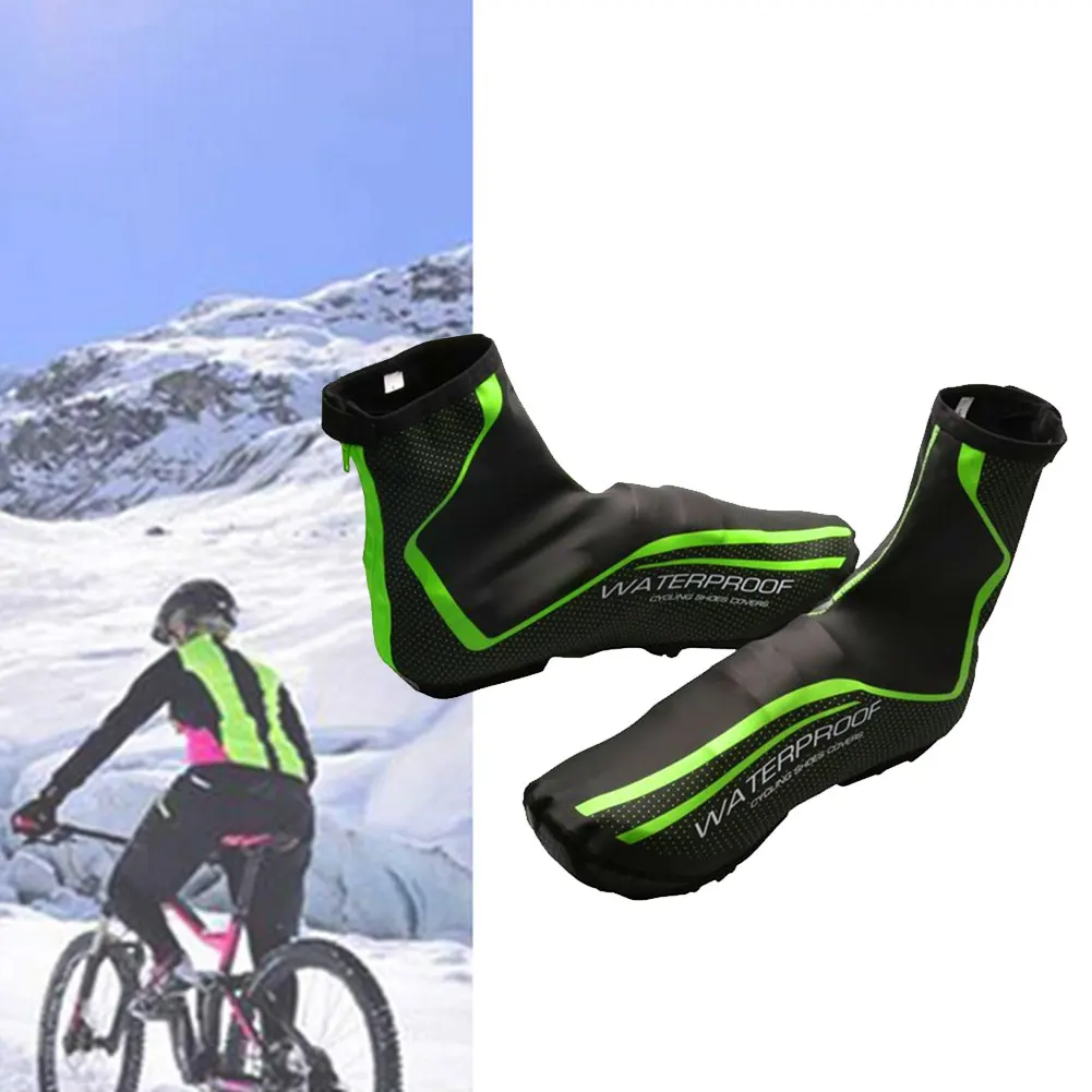 

Waterproof Cycling Shoe Covers Winter Thermal Warm Shoes Cover Bicycle Booties Road Bike Overshoes Boots Reflective Element