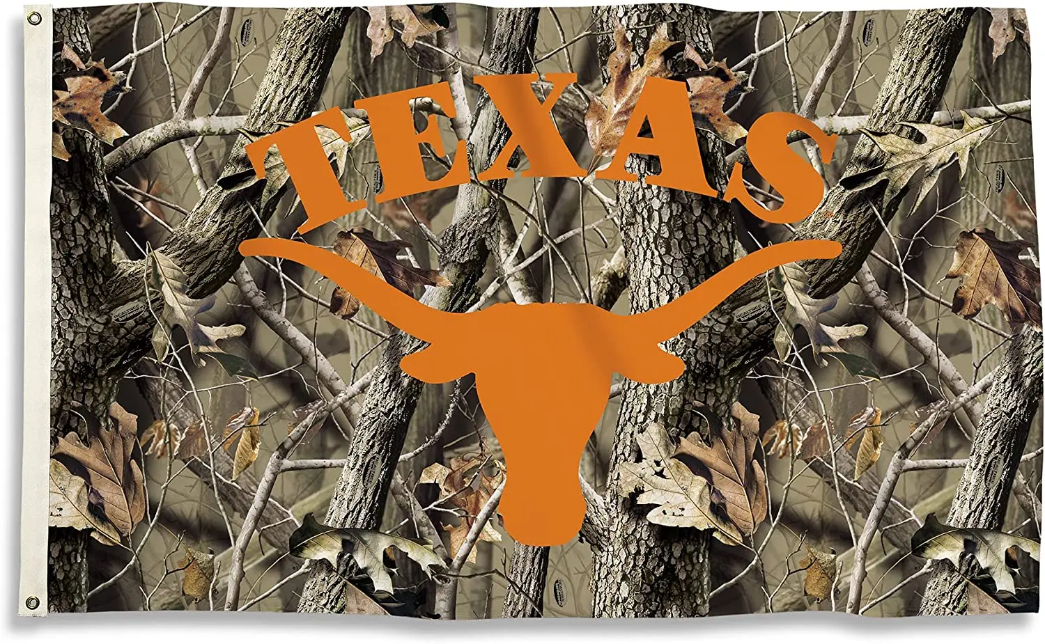 

Техасский LONGHORNS 3 фута x 5 футов флаг с Люверсами-Камуфляжный фон Realtree