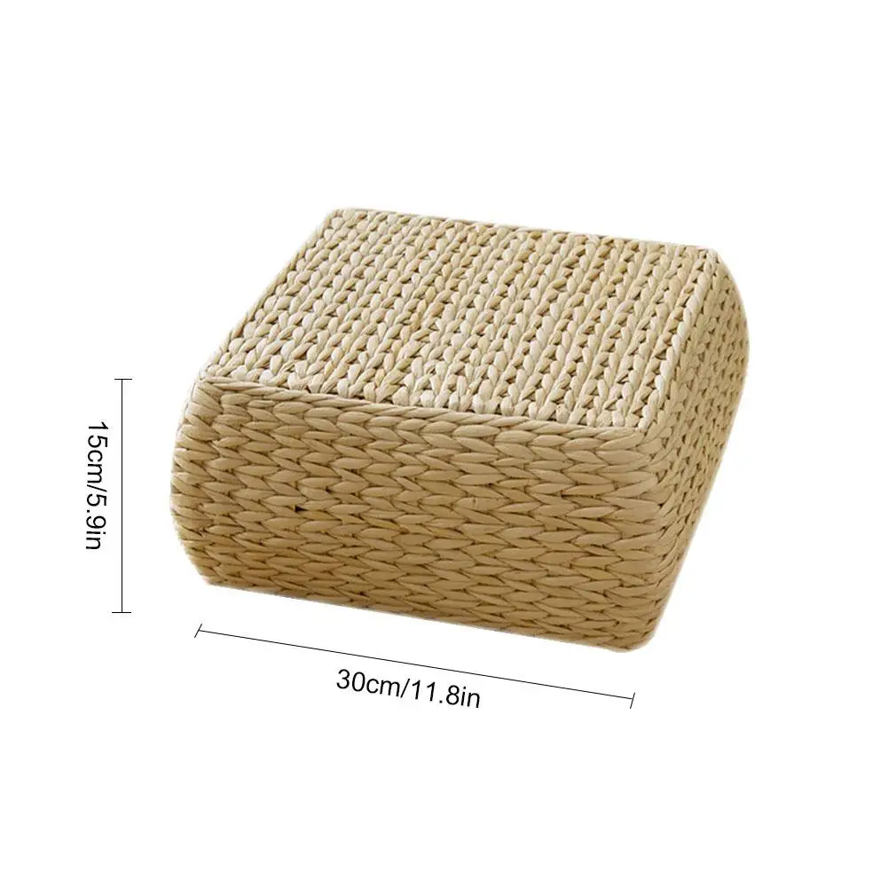 Утолщенная плетеная подушка из ротанга Bulrush квадратная для сидений татами футон