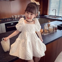girls dress summer 2022 new childrens korean style fashionable princess dress internet celebrity puff sleeve little girl skirt