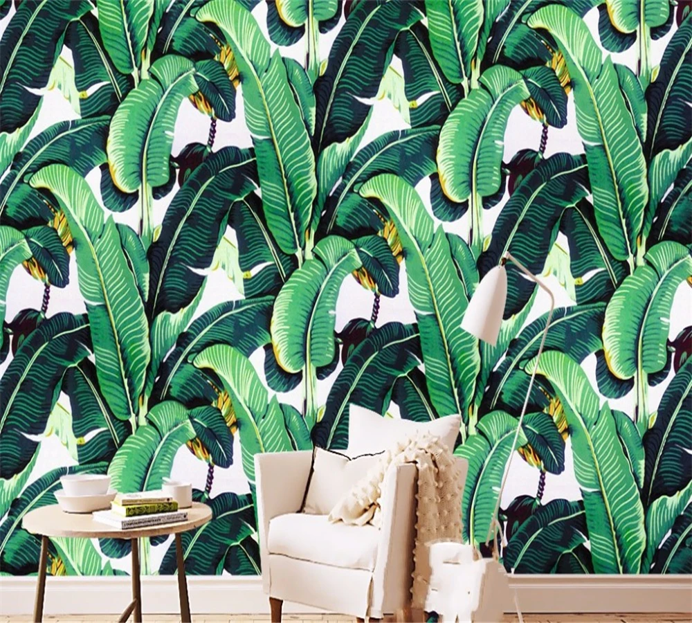 Большой индивидуальный стиль Европейский ретро ручная роспись тропический лес