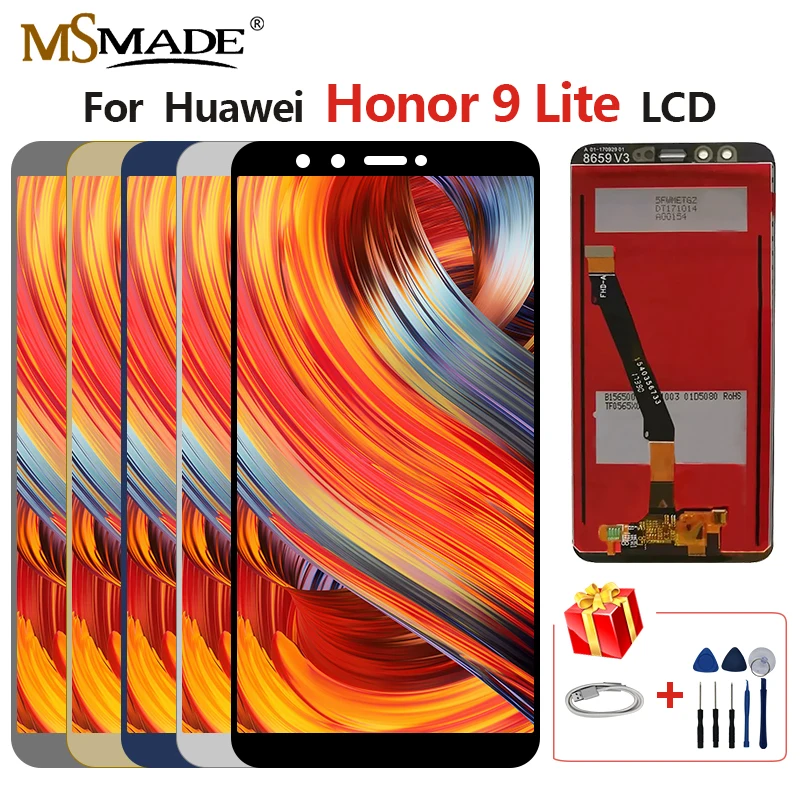Для Huawei Honor 9 Lite LLD-L31 ЖК-дисплей сенсорный экран дигитайзер запасные части с рамкой тестирование