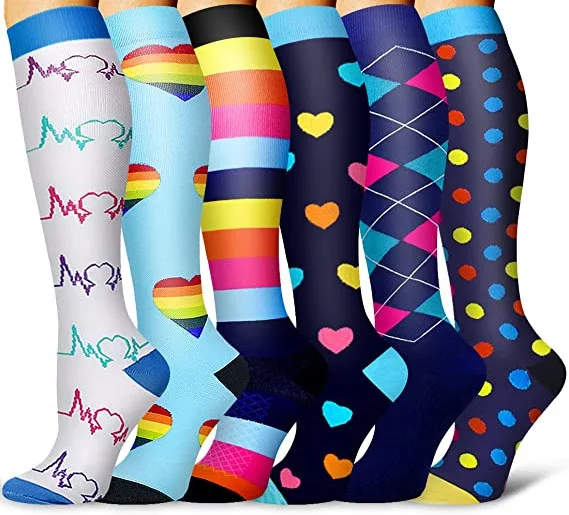 Wholesale Compression Socks Men 3/5/6/7 PAIRS/SET Birthday Gift Compression Sports Socks Women