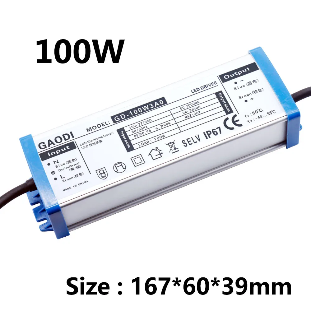 100W 150W 200W Светодиодный драйвер Водонепроницаемый светодиодный Питание
