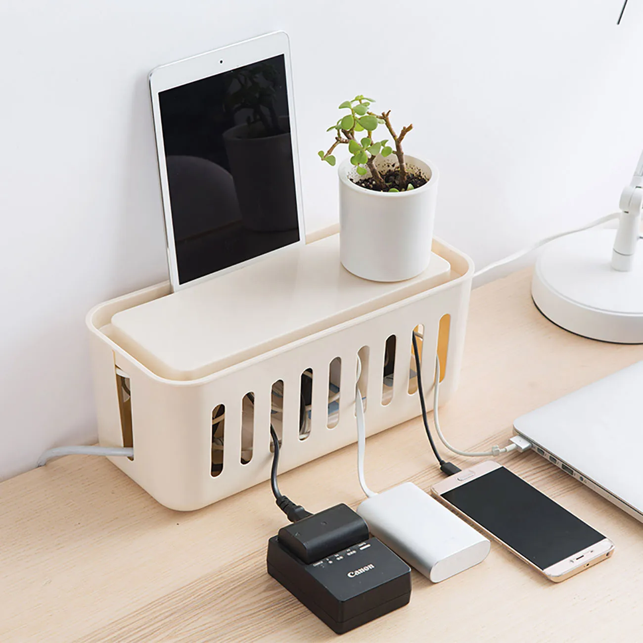 Настольная розетка коробка для хранения проводов отделки кабеля питания