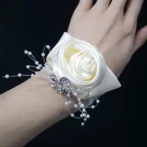 WifeLai-Хрустальный корсаж с букетом бриллиантовые розы цветы для свадьбы брошь для жениха и невесты SW0677