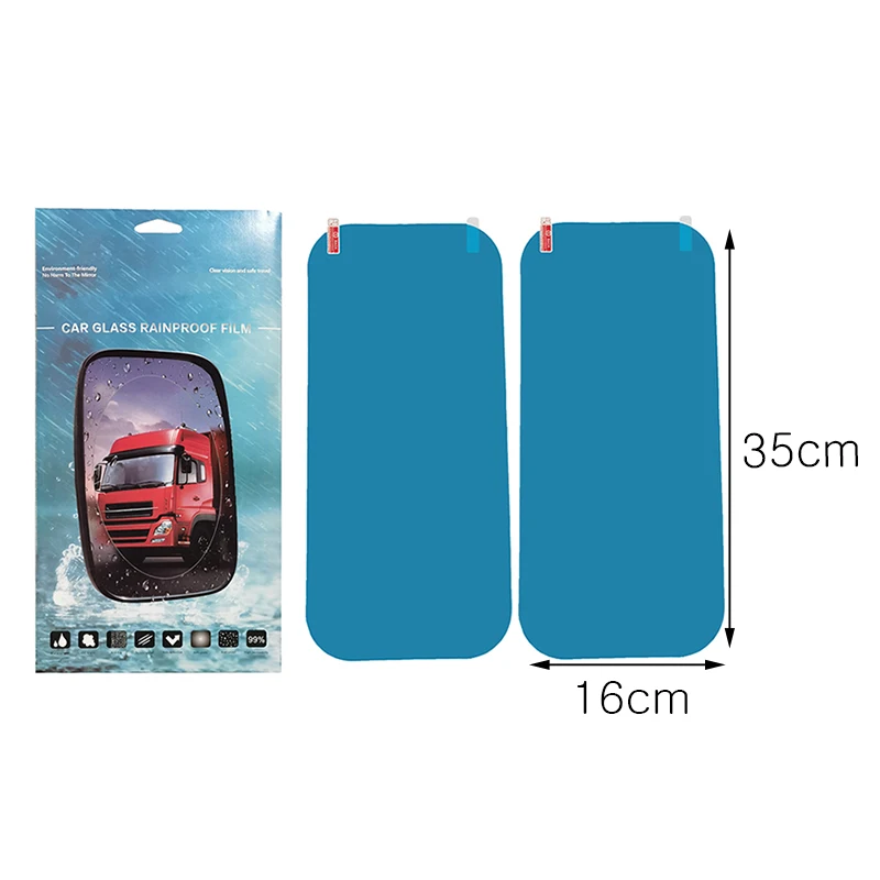 

Large Truck Car Rain Film Rearview Mirror Protective Film Anti-glare Rain Anti-fog Reflector Nano Films Flooding Hydrophobic