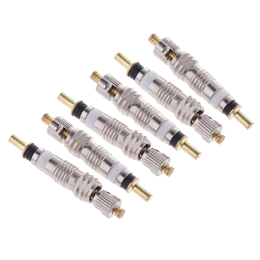 

6Pcs Copper Presta Valve Core Replacement Tubeless French Cores Tire Parts
