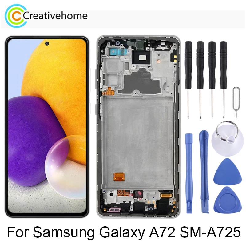 Pantalla LCD Original y digitalizador, montaje completo con marco para Samsung Galaxy A72 SM-A725 (Versi&oacute;n 4G)-0