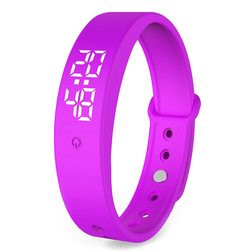V9 LED Digital Smart Bracelet With Body Temperature Monitor Band Vibration Alarm Reminder Waterproof Clock Smartband | Электроника