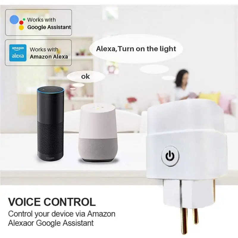 

Cozylife WiFi EU Smart Plug 16A 90V-240V Adapter Wireless Remote Voice Control Power Monitor Timer Socket For Google Home Alexa