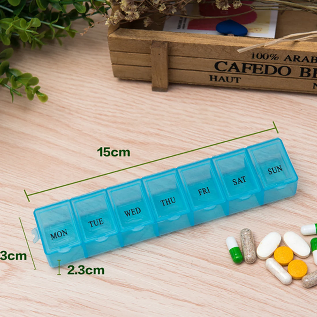 

1PCS 3 Colors 7 Days Weekly Tablet Pill Medicine Box Holder Pill Box Splitters Storage Organizer Container Case Random Color