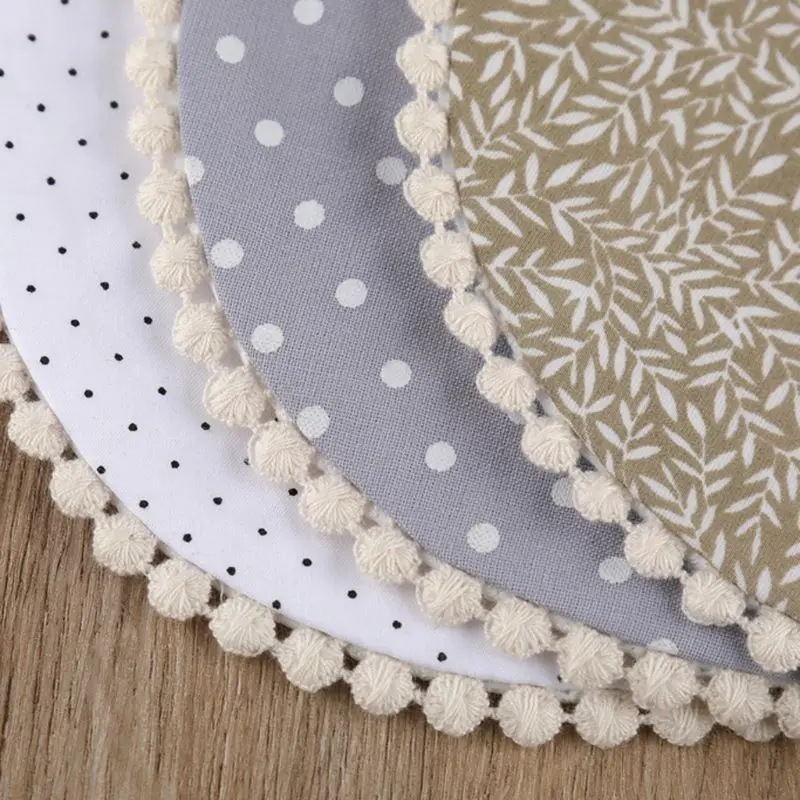 1Pc Cotton Embroidery Double Sided Baby Bibs Baby Girls Saliva Towel Newborn Toddler Baby Boys Feeding Burp Cloths Bandana Scarf images - 6