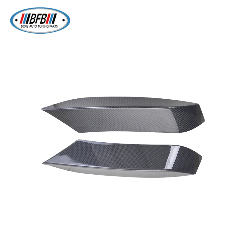 2 шт. передний бампер автомобиля из настоящего углеродного волокна верхний