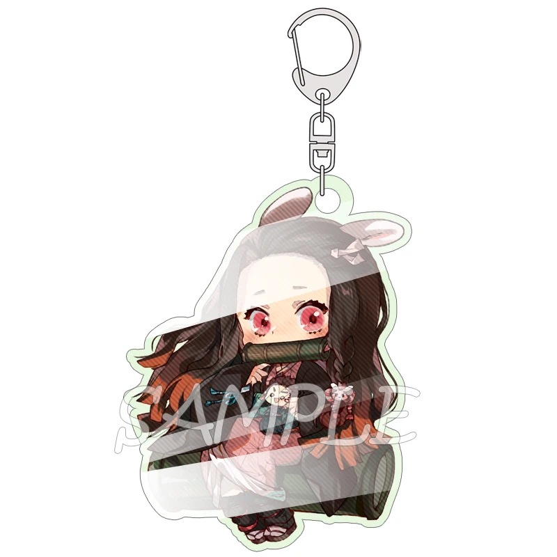 

Demon Slayer Japan Anime Kamado Tanjirou Kamado Nezuko Acrylic Cham Keychains Metal Badge Brooch Pin Itabag Pendant Toy Gifts
