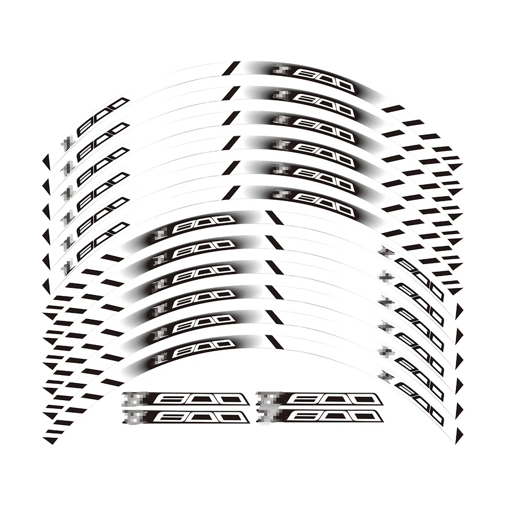 12 X наклеек с толстыми краями и внешним ободом полосатые наклейки на колеса