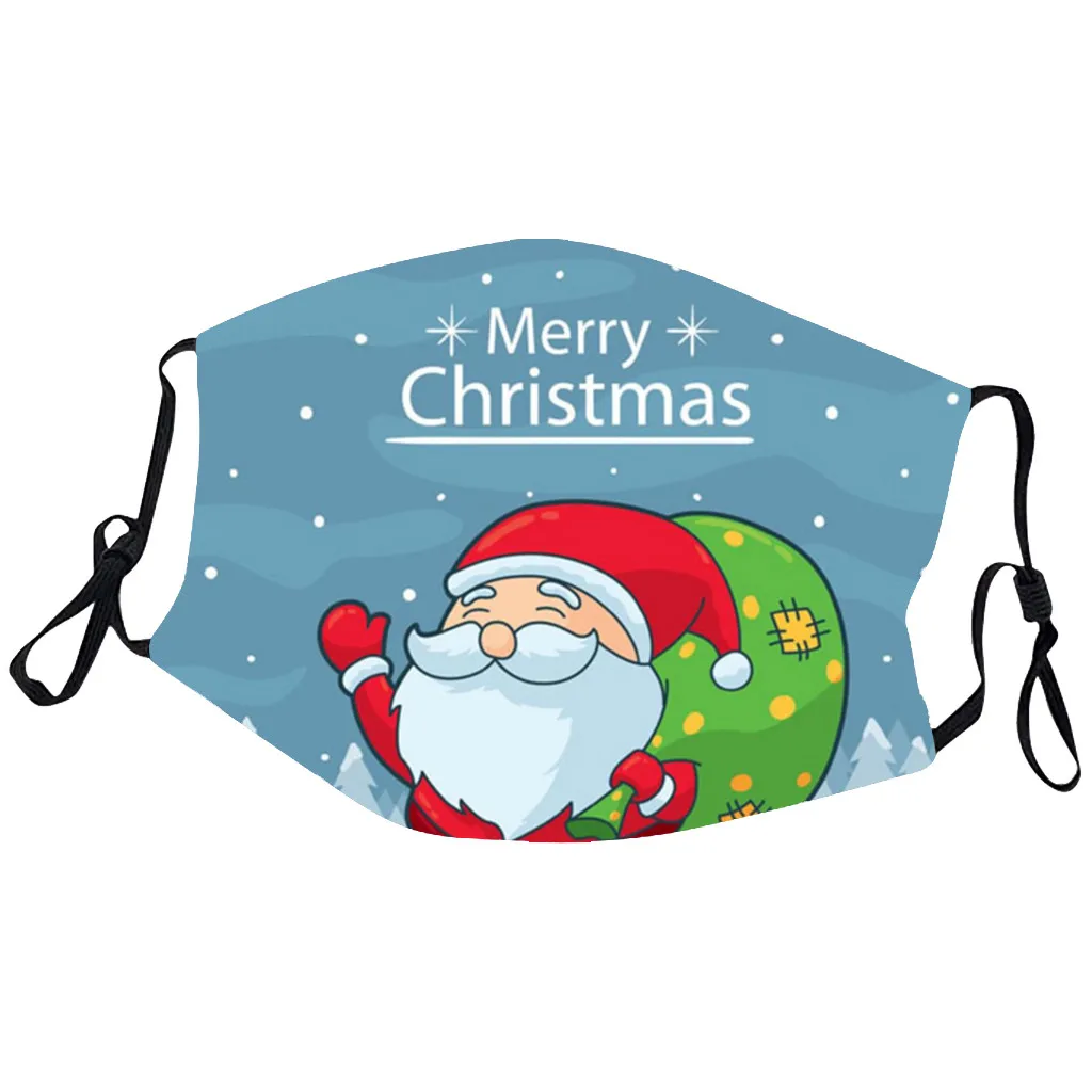 

1Pcs Face Mask Christmas Adult Outdoor Christmas Print Face Mask Protection Mask Washable Reusable Mascarillas masque masque