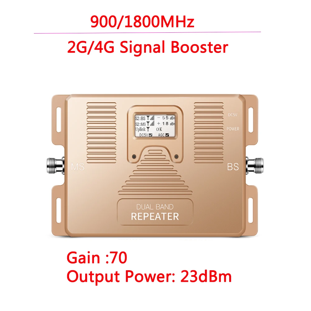 

ZQTMAX 2g 4g Smart mobile signal booster 900 1800Mhz LCD DUAL BAND 900 1800 cell phone signal repeater big hight