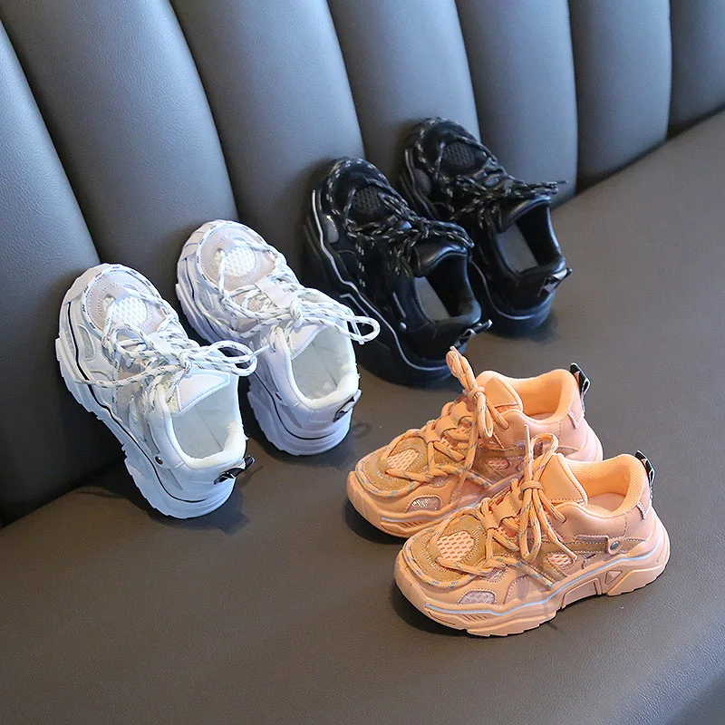 

Girls' Sports Shoes 2021 Spring New Autumn Children's Comfortable Non-slip Boys Fashion Kids Running Shoes CS103