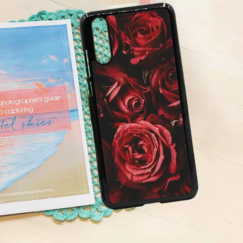 

Red Rose Flowers pattern Phone Case PC for iPhone 11 12 pro XS MAX 8 7 6 6S Plus X 5S SE 2020 XR