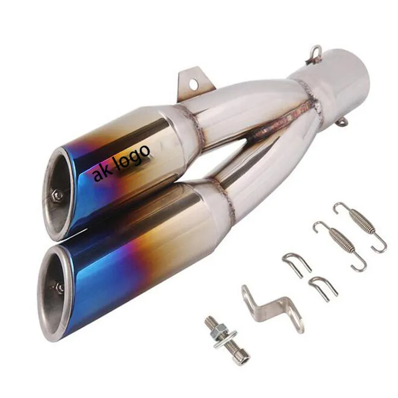 51 мм мотоцикл глушитель выхлопной трубы Akrapovic двухрядные для Z800 R1000RR NC700 R3 GW250 CBR300